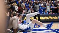 Duke's Kyle Filipowski appears to sustain injury as Wake Forest Fans storm court 