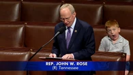 Congressman's son steals the spotlight while his dad delivers remarks at the Capitol