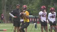 Rookie quarterback Jayden Daniels is the focus of Washington Commanders training camp