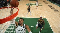 Bucks' Giannis Antetokounmpo explodes for career-high 64 points, Pacers take game ball
