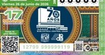 Premio mayor: Revelan billete de la Lotería Nacional; celebra 70 años de la Biblioteca Central de la UNAM