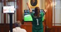 Sheinbaum ‘se pone la verde’: Celebra desde Palacio Nacional el triunfo de México vs. Corea 