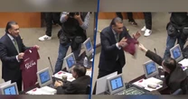 VIDEO: Luis Armando Melgar, del Verde, ‘provoca’ a Noroña y lo reta a ponerse la playera ‘Yo con Rocha’
