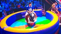 Channel 5's new sport show SLAMMED as Dermot O'Leary plays with bucking bronco