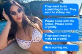 Chilling texts of abducted tourist beaten to death at music festival