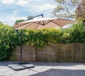Budget retailer's light-up parasol that covers whole balcony is £249 less than B&Q