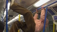 Attention-seeking I'm A Celeb star is completely ignored by London commuters
