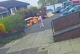 Moment woman ATTACKED by buzzard terrorising town as kids banned from playground