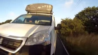 Shock moment driver ploughs into cyclist on country road before speeding off