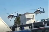 Incredible moment special forces’ choppers carry out drills outside TESCO