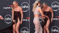 Olympic skier Lindsey Vonn suffers nightmare wardrobe malfunction on red carpet