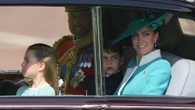 Princess Kate beams as she arrives with Wills & kids for Trooping the Colour