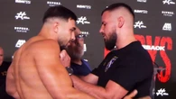 Tommy Fury SHOVED by opponent as face-off for comeback fight turns tense