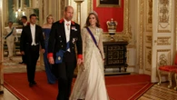 Trump hails 'radiant and healthy' Kate as she dazzles in gold gown at banquet