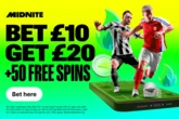 England vs Spain - EURO 2025 : Get £20 free bets and 50 free spins with Midnite