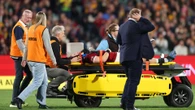 British and Irish Lions star carried off in neck brace on stretcher