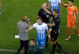 Crazy moment stadium announcer gets given red card in Conference League clash