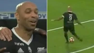 Watch Thierry Henry, 47, score stunning free-kick as Arsenal fans send message