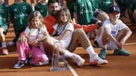 Djokovic joined by wife and children in emotional scenes as he wins 100th title