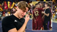 Bove bursts into tears as he makes first return to stadium since collapsing