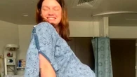 Woman shows off her giant newborn baby that broke hospital records at 12lb 14oz