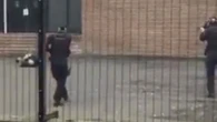 Moment bystanders yell 'he's got a bomb!' as cops shoot 'terrorist' knifeman