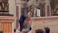 Shock moment man URINATES on altar at Vatican in front of hundreds of worshippers