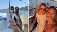Amanda Holden shrugs off Netflix show axe as she parties with Alesha Dixon