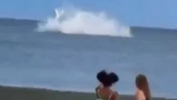 Moment plane plunges into sea after 'engine cut out' minutes into flight