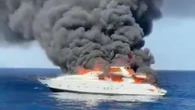 Shocking moment £1.4million 91ft yacht bursts into flames off Ibiza