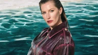 Gisele Bundchen makes splash in leather as she returns to modelling