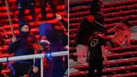 Match abandoned as stun grenades thrown & police blocked from entering stand