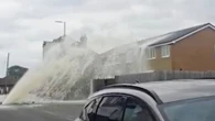 Moment burst pipe sends thousands of gallons of water crashing into house