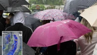 Map shows MASSIVE band of rain soaking UK just days after sunniest Spring on record