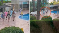 Watch moment sunbed wars take place at hotel used to film ITV Benidorm
