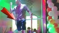 Shock moment Brit police officer exposes himself & wees on Benidorm bar