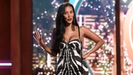 Maya Jama looks incredible in lace-up skintight dress as she hosts Aftersun