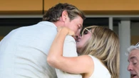 Abbey Clancy snogs Peter Crouch as he cheekily grabs her bum at Royal Ascot