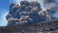 Mount Etna erupts sending tourists fleeing for lives as smoke plume rises