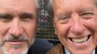 90s singer looks unrecognisable as he poses with Richard E Grant