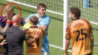 Huge brawl erupts in Championship as McBurnie grabs Coventry rival's neck