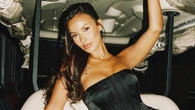 Maya Jama shows off toned body as she poses in tight black corset