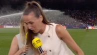 Jill Scott forced to run off screen live on air at England v Sweden