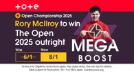 The Open 2025: Get Rory McIlroy at 8/1 to win with Tote, plus claim £30 bonus