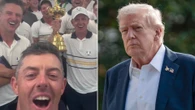 McIlroy leads brutal team chant after it's revealed Trump TEXTED him after win
