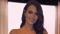 Albanian Laura Woods looks sensational as she goes braless in daring open dress