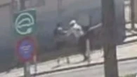Moment Brit OAP, 85, holidaymaker is mugged and shoved to the ground in Majorca