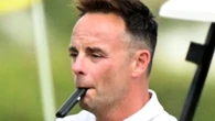 Ant McPartlin nearly drives his ball into his own car on golf course