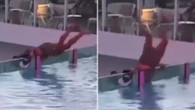 Horror moment passenger topples over infinity pool on Royal Caribbean cruise