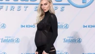 The Crown star shows off baby bump as she prepares to welcome first child